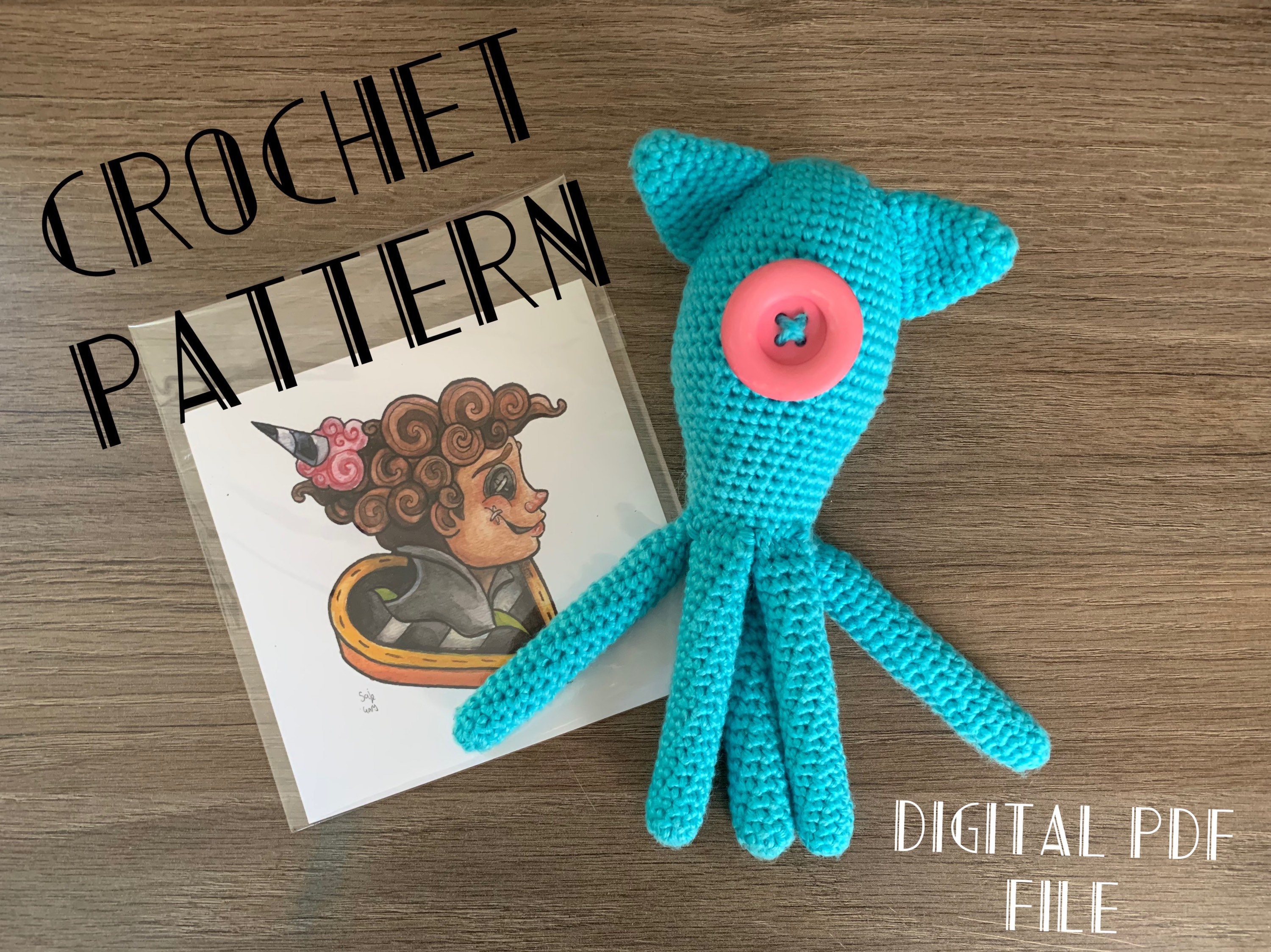 PATTERN Coraline Squid Crochet Pattern Etsy
