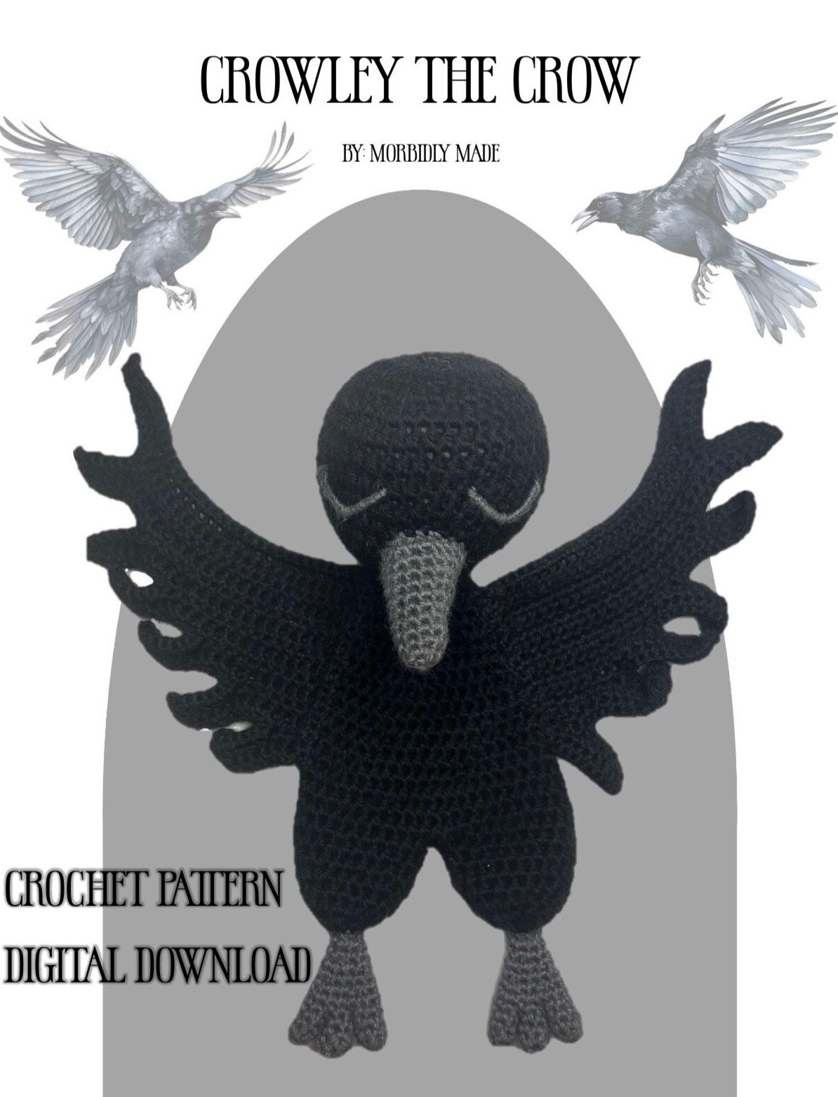 Pattern - Crowley the Crow - Etsy