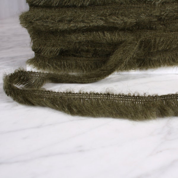 5m ribbon 25mm, mohair/wool, khaki (0507)