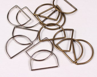 4 rings 35x25mm, 45x33mm, or 57x42mm, metal, bronze or silver (3737)