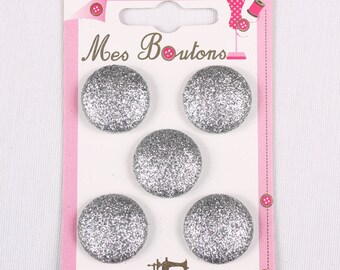 12 buttons 18mm or 22mm, polyester, grey, to stem (9135)