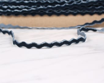 5 m 6mm, polyester, grey-blue ribbon dark, (4678)