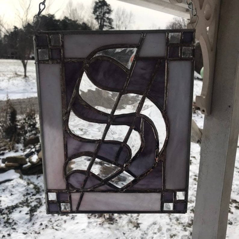 Stained-Glass Monogram S