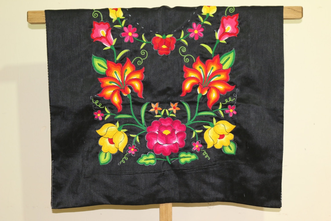 Embroidery Blusa Tehuana Blusa Huipil Tehuana Bordado A Mano