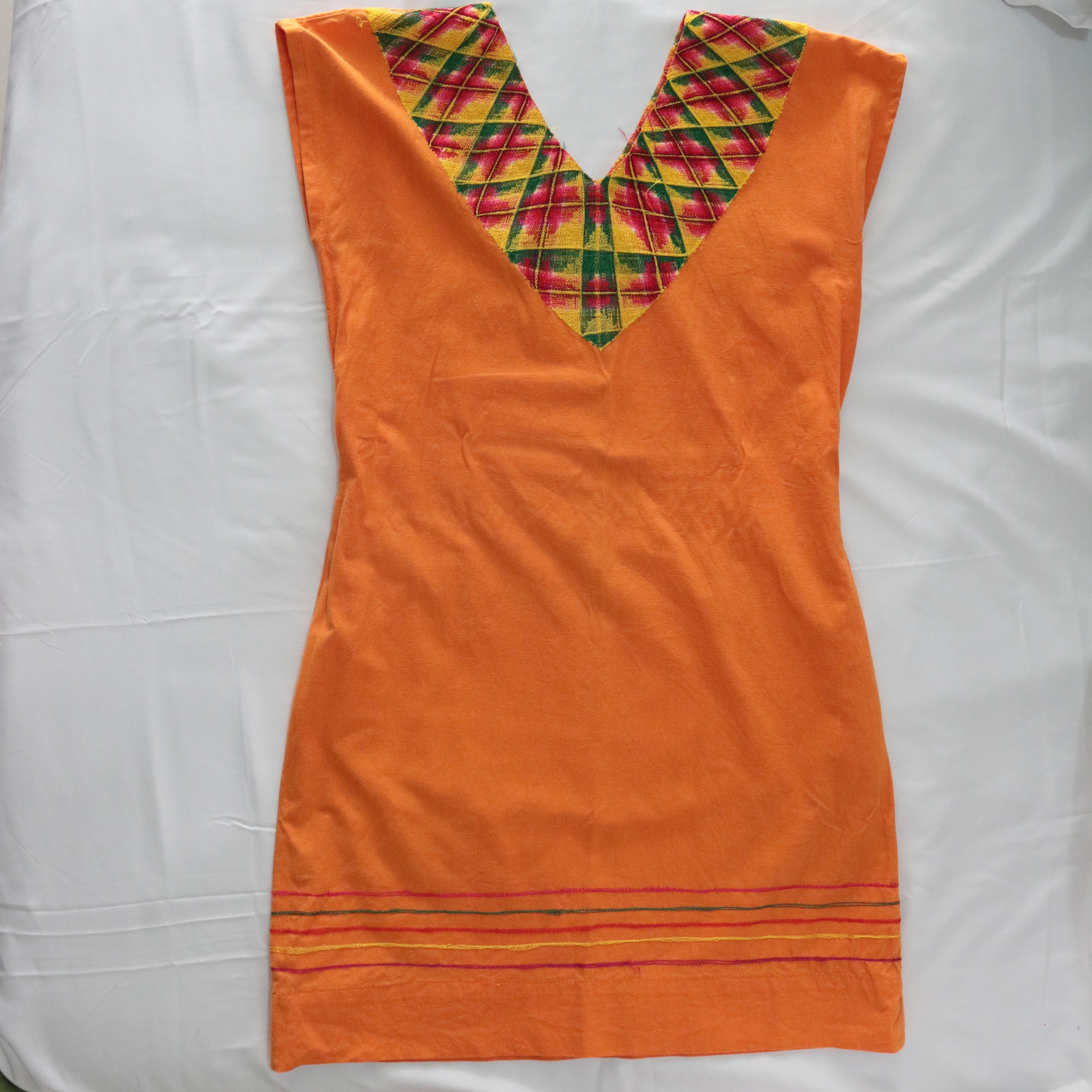 Vestido MANTA de tehuana: vestido de manta conCADENILLA boho | Etsy México