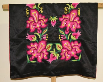 Black Wipil Hand Embroidered: Oaxaca Blouse With Flowers - Etsy Black Wipil Hand Embroidered: Oaxaca Blouse With Flowers - Etsy