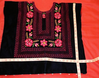 FREE shipping! Tehuana vintage, mexican ethnic blouse, collectors, CADENILLA Y FLORES, Handmade bohemian top, indigenous art, mexican wedding