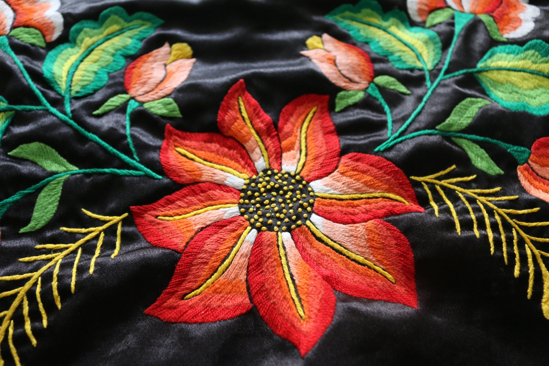 Huipil mexicano TEHUANA: huipil de Oaxaca con flores bordadas - Etsy España Huipil mexicano TEHUANA: huipil de Oaxaca con flores bordadas - Etsy España