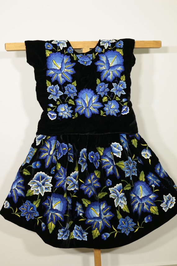 frida vestido: elegante poncho mexicano terciopelo negro | etsy