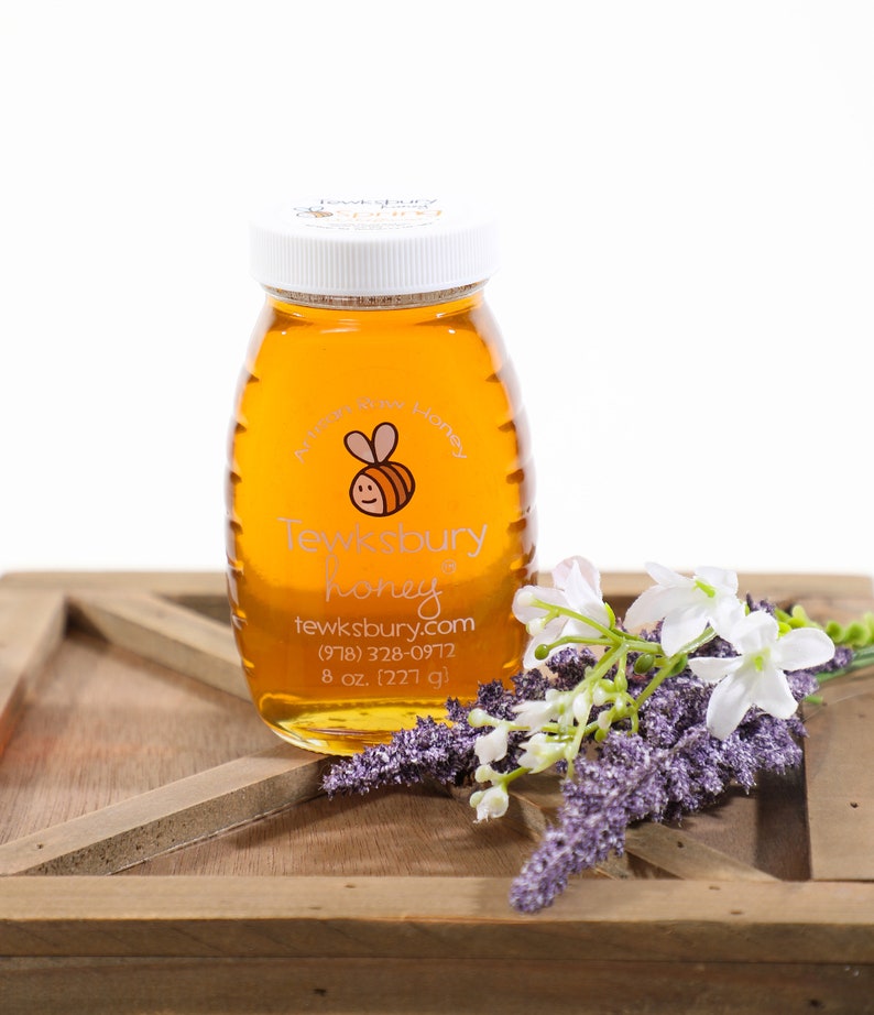 Artisan Raw Honey 8 oz. Jar Pure All Natural Honey From our Hives to your Home image 1