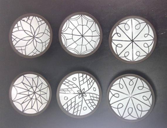 Mid Century Vintage German WGP Inge Böttger Wandsbek-Hamburg Studio Keramik BKW Art Pottery Shallow Dishes/Bowls x6