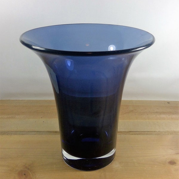 Blue Glass Vase Etsy