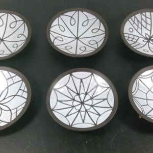 Mid Century Vintage German WGP Inge Böttger Wandsbek-Hamburg Studio Keramik BKW Art Pottery Shallow Dishes/Bowls x6 image 2