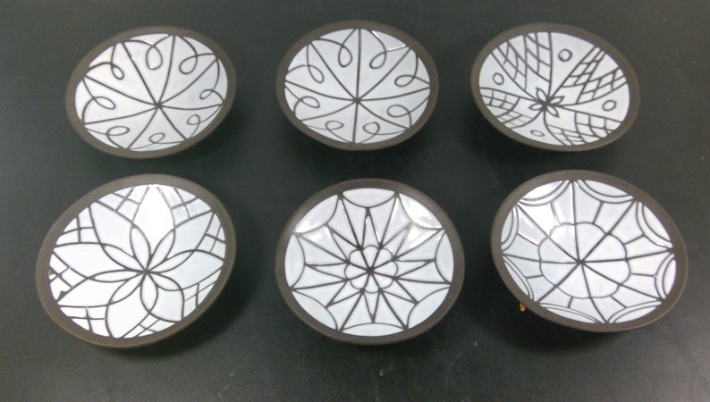 Mid Century Vintage German WGP Inge Böttger Wandsbek-Hamburg Studio Keramik BKW Art Pottery Shallow Dishes/Bowls x6 image 2