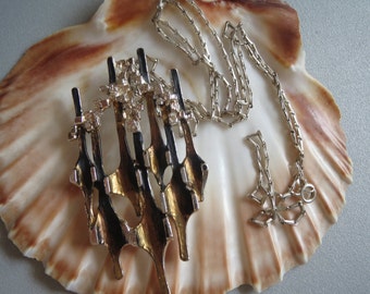 Vintage Necklace-Pendant, designer-seventies-handmade-extravagant, noble, exquisite, pendant from business resolution