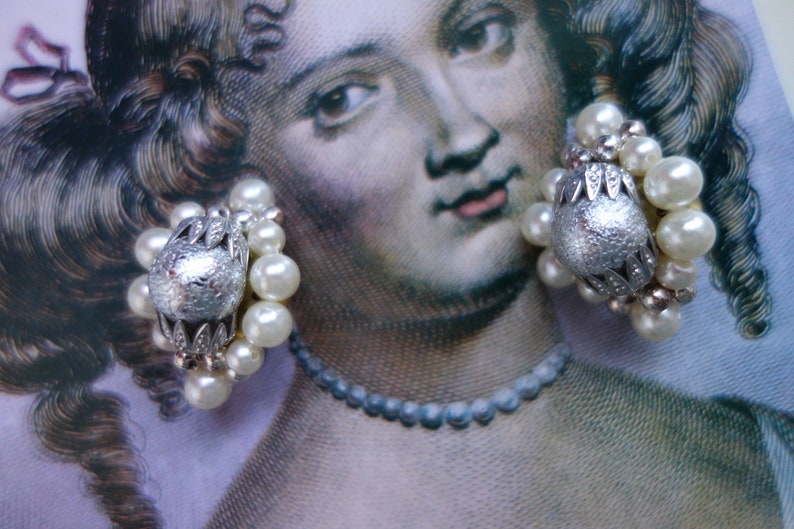 Ear clips-retro jewelry-Boho-Shabby chic-grannies old jewel-great ear clips for vintage speech unde-great gift for Mother/'s Day