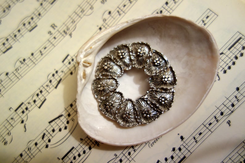 Costume Jewellery beautiful old silver Brosche-vintage Jewellery-something TO the wedding Retro-costume jewellery ALTES Trachtenbrooch