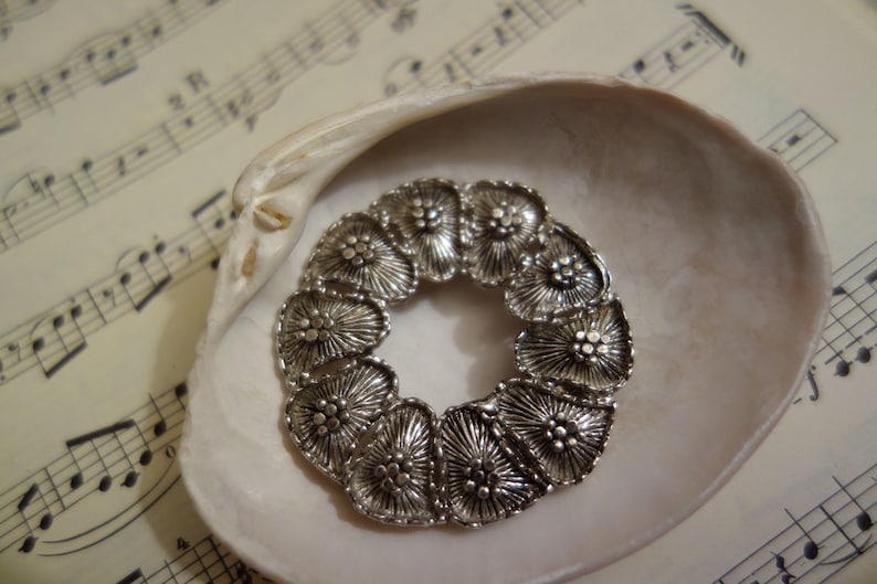 Costume Jewellery beautiful old silver Brosche-vintage Jewellery-something TO the wedding Retro-costume jewellery ALTES Trachtenbrooch
