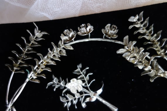 Tiara-BRIDAL JEWELRY-Silver wedding jewelry-Tiara… - image 8