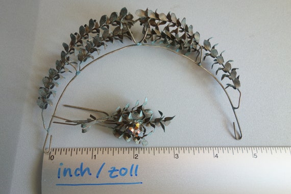 TIARA-diadem-antique-bridal crown-WEDDING JEWELRY… - image 9