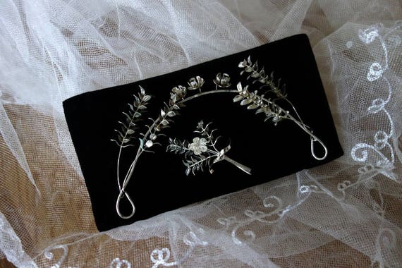 Tiara-BRIDAL JEWELRY-Silver wedding jewelry-Tiara… - image 6