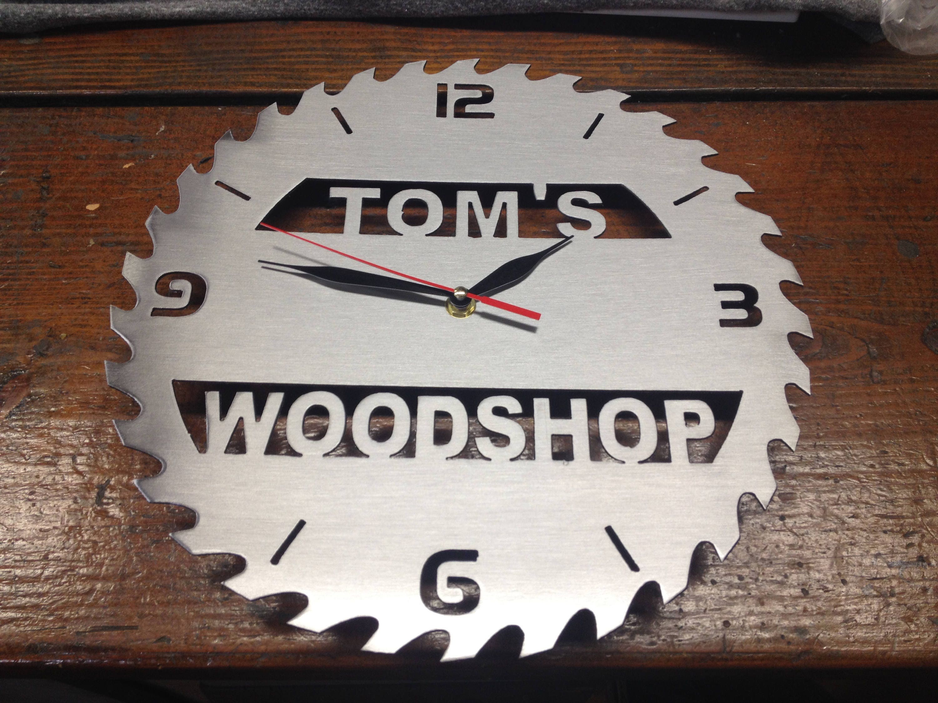 YOUR TEXT Circular Saw Blade CLOCK Personalized Real Steel Etsy