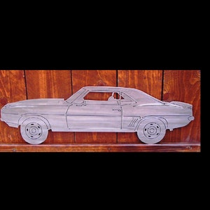 24&quot; 1969 Chevy Camaro Metal Art Cutout - Handmade in the USA