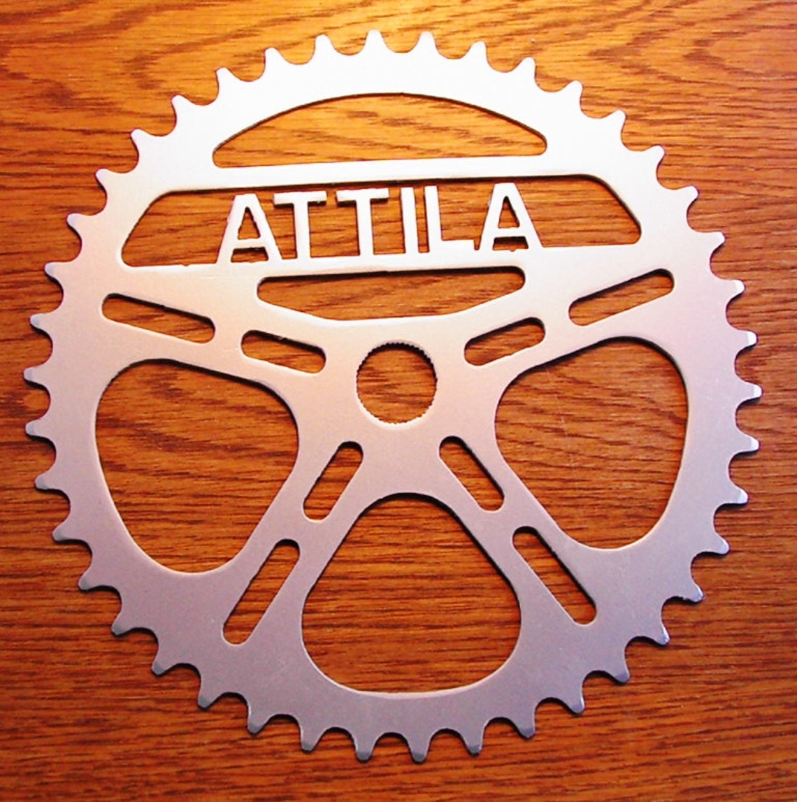 8 Bike Sprocket W/your TEXT in Real Steel Personalized Etsy