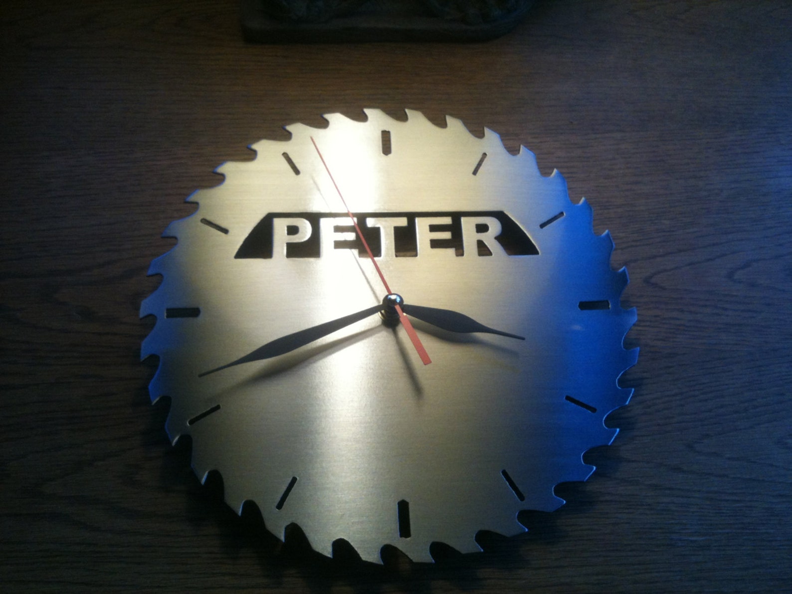 YOUR TEXT Circular Saw Blade CLOCK Personalized Real Steel Etsy