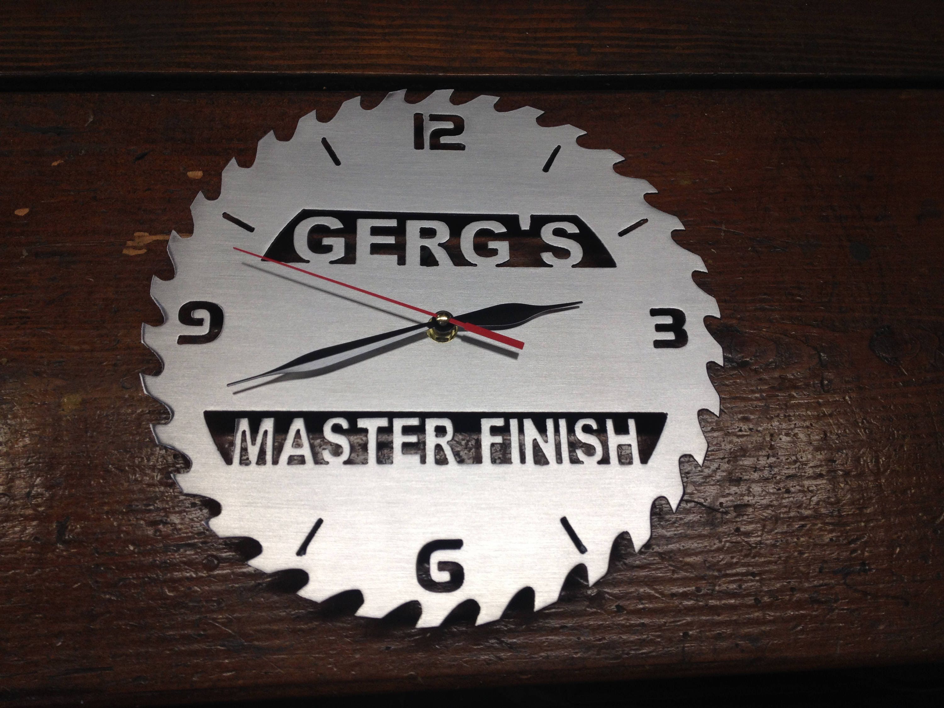 YOUR TEXT Circular Saw Blade CLOCK Personalized Real Steel Etsy