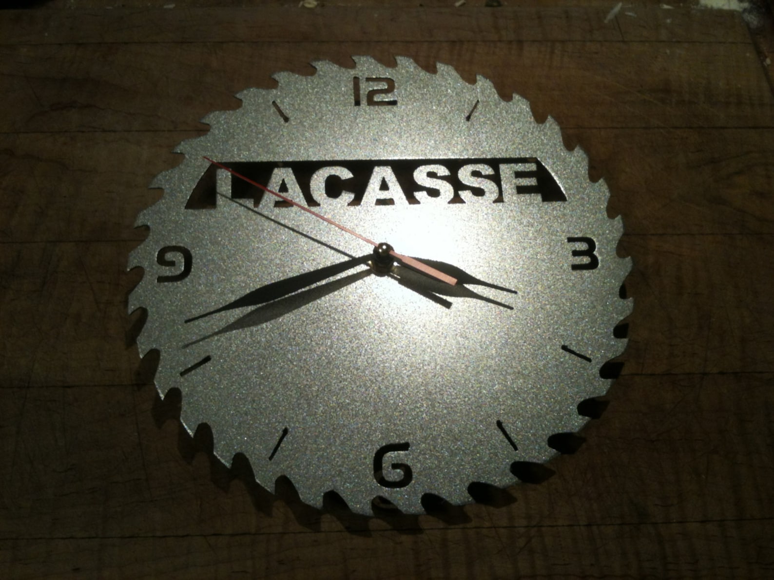 10 Circular Saw Blade Clock W/your TEXT Real Metal Art Etsy