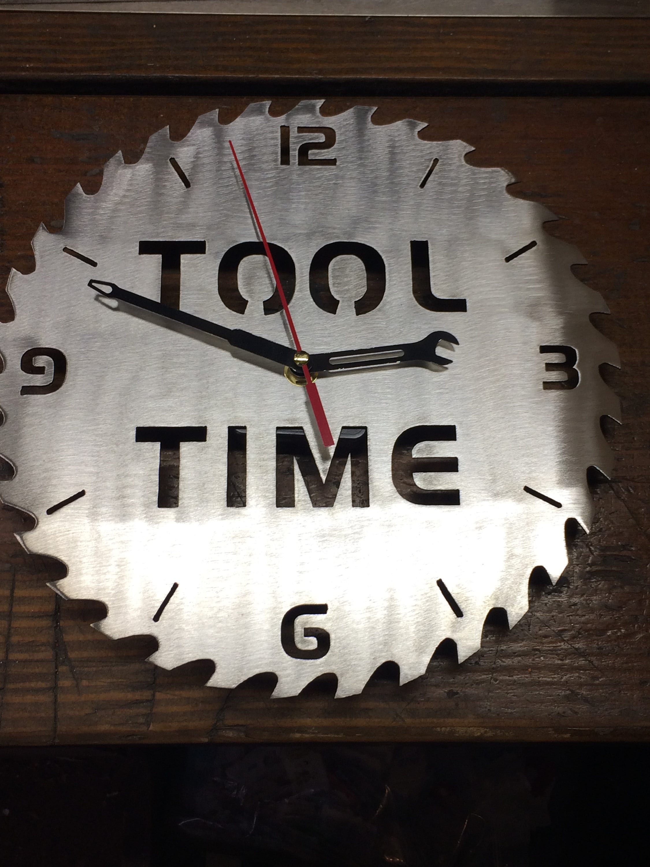 10 TOOL TIME Circular Saw Blade CLOCK Real Steel Metal Etsy