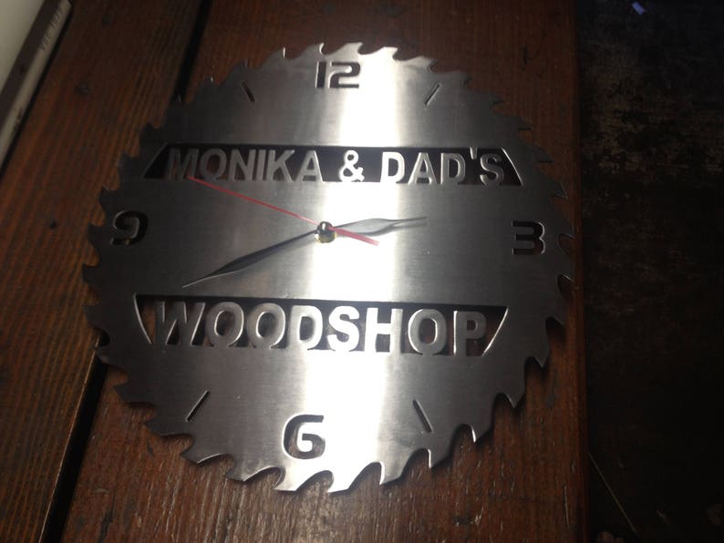 YOUR TEXT Circular Saw Blade CLOCK Personalized Real Steel Etsy