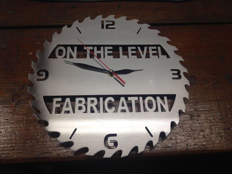 10 Circular Saw Blade Clock W/your TEXT Real Metal Art Etsy