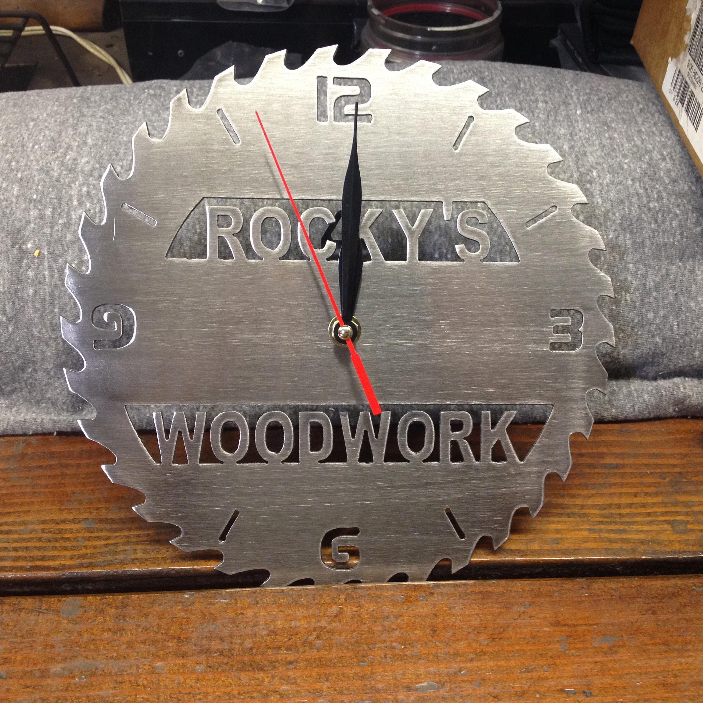 YOUR TEXT Circular Saw Blade CLOCK Personalized Real Steel Etsy