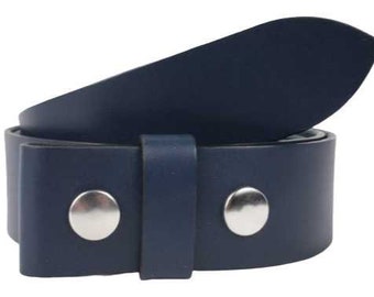 Sostituzione cinturino per cintura in pelle blu largo 1,5" con bottoni a pressione