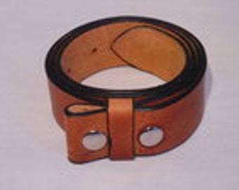 Brown Leaf  Real leather Hand Made Press Studded Belt For your own BUCKLE UK 