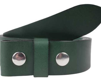 Correa de cinturón de cuero intercambiable de 1 pulgada (25 mm) en verde