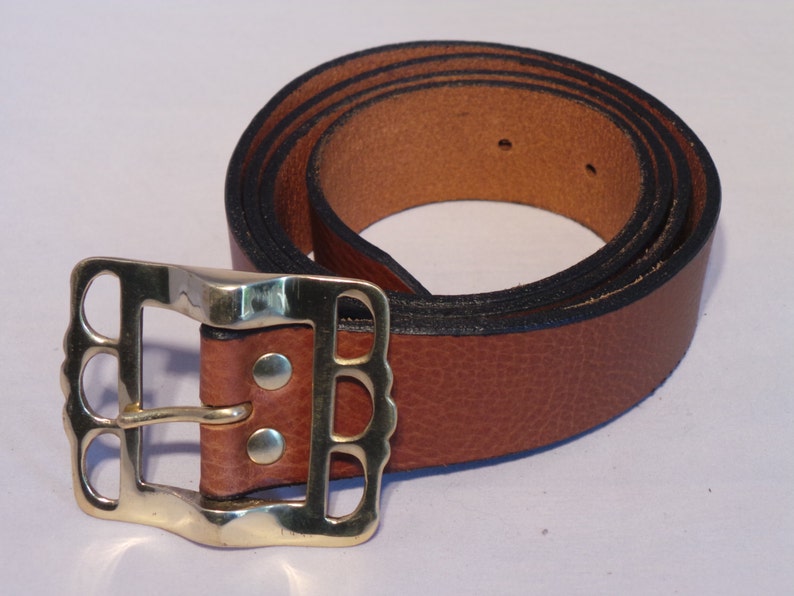 New Full Grain Hide Leather Casual Wear Jeans Trousers Belt Handmade In UK