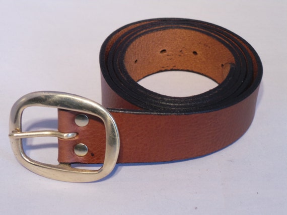 Hecho a mano Sólido para hombre de cuero de grano lleno Pantalones Cinturón de 38 mm de Ancho Negro Hecho en Reino Unido