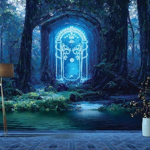 Magic Gates Self adhesive Removable Mural Decal Wallpaper