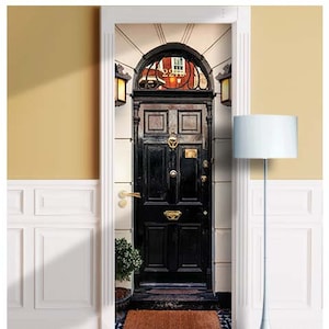 Baker street 221b - Mural for Door, Wall, Fridge, Sticker, Peel and Stick Cover, Self-adhesive Decal, Wrap. ALL DOOR SIZES