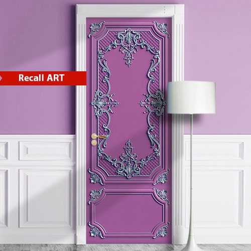 Door Mural Purple Classic Door. Decal for Window Wall - Etsy