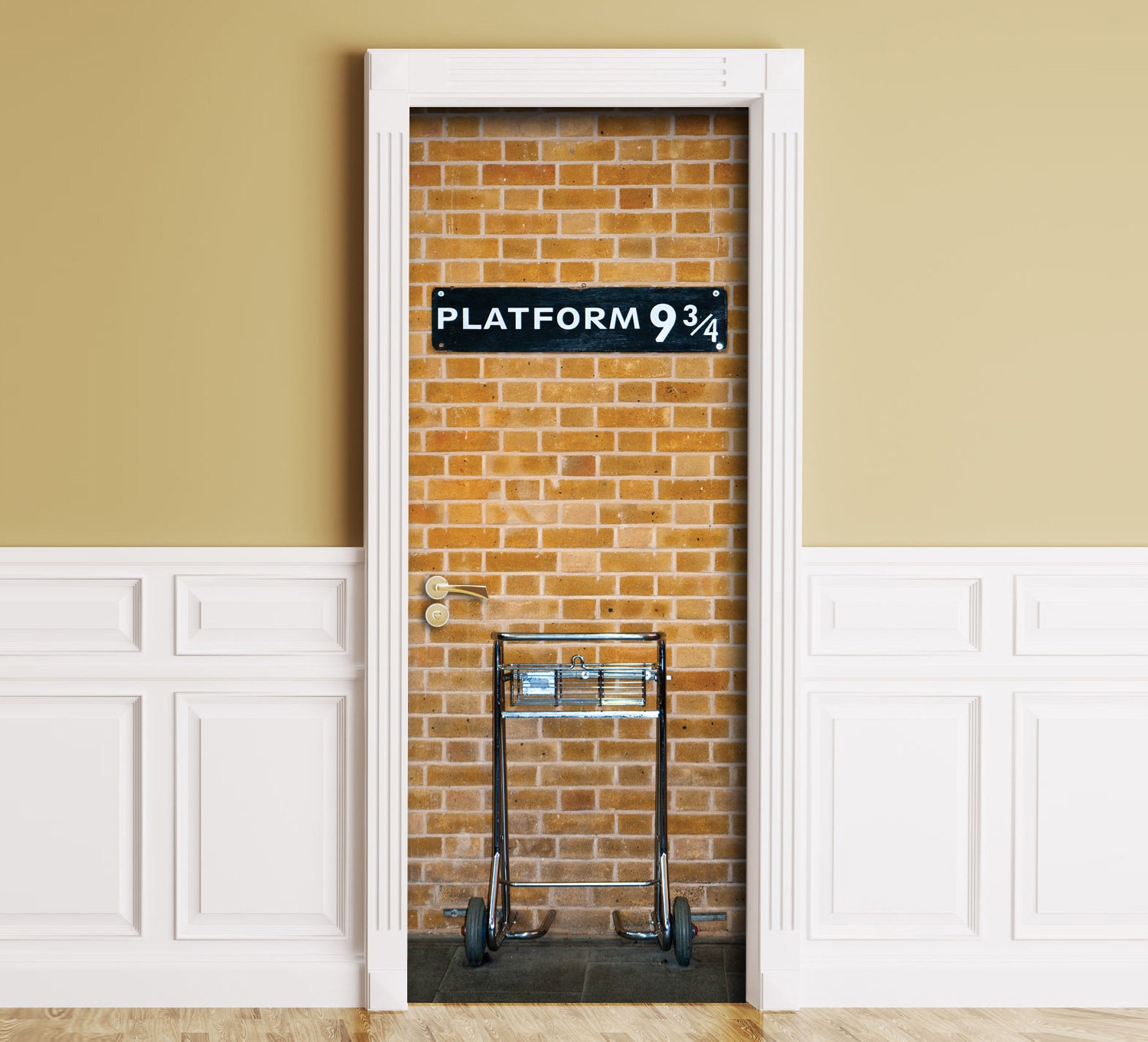 Platform 9 3 4 Door Mural Sticker Removable Peel And Stick Etsy
