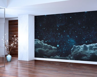 Starry night sky - Vinyl self adhesive wallpaper, decal.