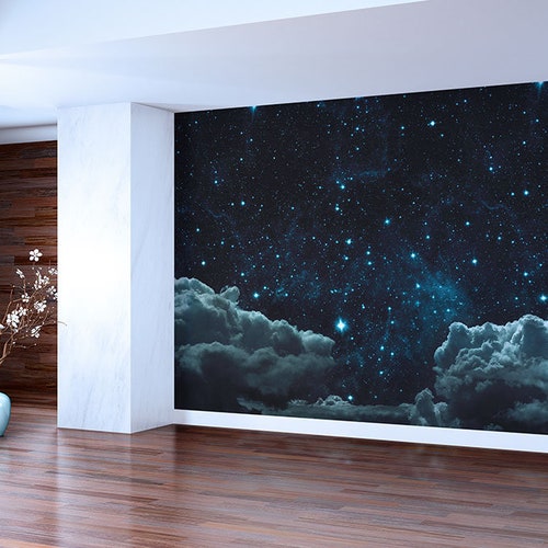 Starry Night Sky Vinyl Self Adhesive Wallpaper Decal. | Etsy
