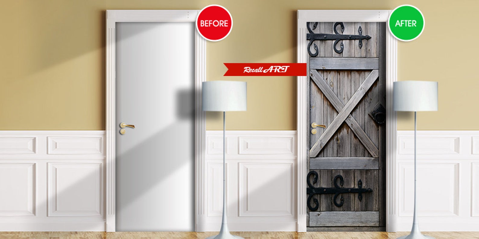 Barn Door Peel & Stick Mural Cover Decal Wrap Sticker Etsy