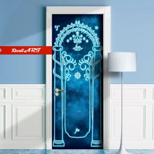 Magic Gates - Peel & Stick Door Mural, Fantasy Wrap, Removable Cling, Sticker, Cover, Decal. Custom size