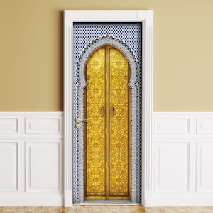 Sticker for Door / Wall / Fridge - Aladdin palace, Islam doors. Peel & Stick Removable Mural, Skin, Cover, Wrap, Decal, Poster