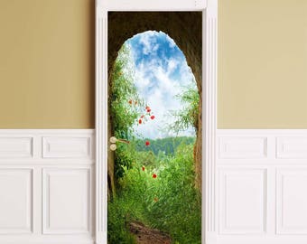 STICKER for Door / Wall / Fridge - Garden arch. Peel & Stick Removable Decole, Mural, Skin, Cover, Wrap, Decal Poster